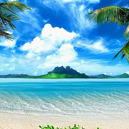 蓝色大海高清自然风景图片桌面壁纸